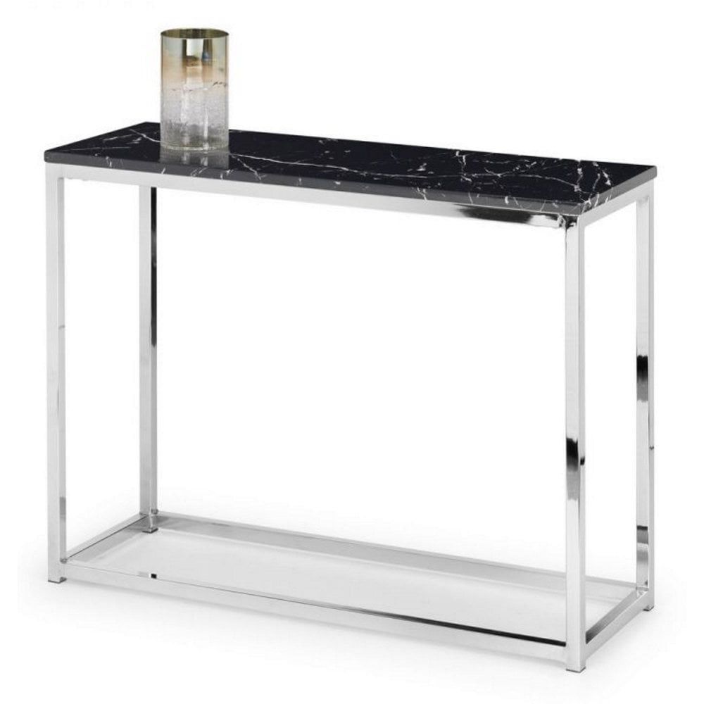 Marble Console Tables Set Of 2 Within 2019 Scala Black Marble Top Console Table (View 4 of 10)