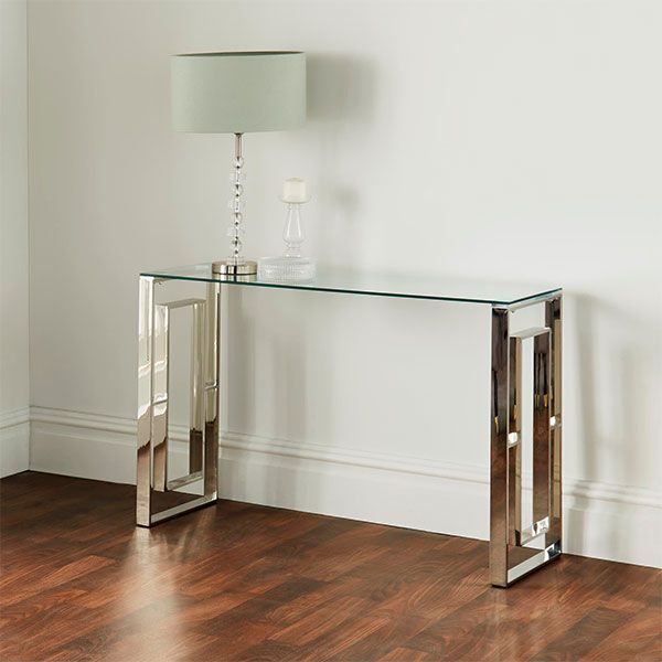 Milano Silver Console Table (View 3 of 10)