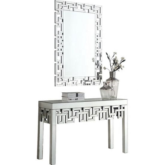 Mirrored And Silver Console Tables For Well Known China Modern Geometric Silver Mirrored Console Table (View 2 of 10)