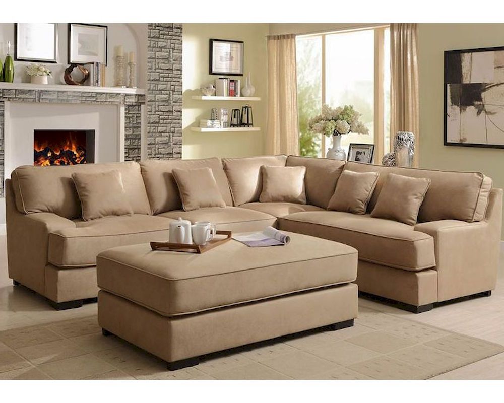 Most Current Beige Sectional Sofa Set Minnishomelegance El 9759nf Set Pertaining To Ecru And Otter Console Tables (View 2 of 10)