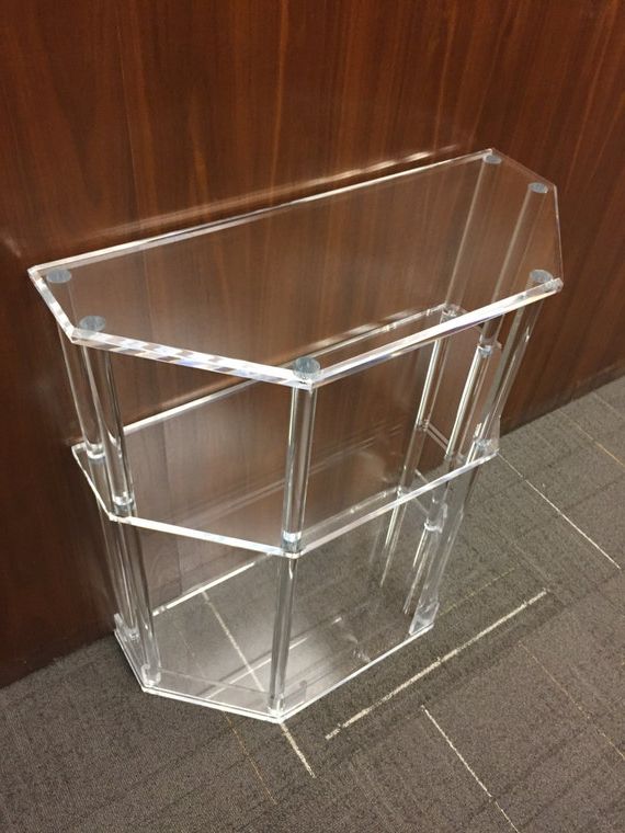 Most Current Clear Acrylic Console Tables Within Lucite Entryway Table Clear Acrylic Console Foyer Table (View 7 of 10)