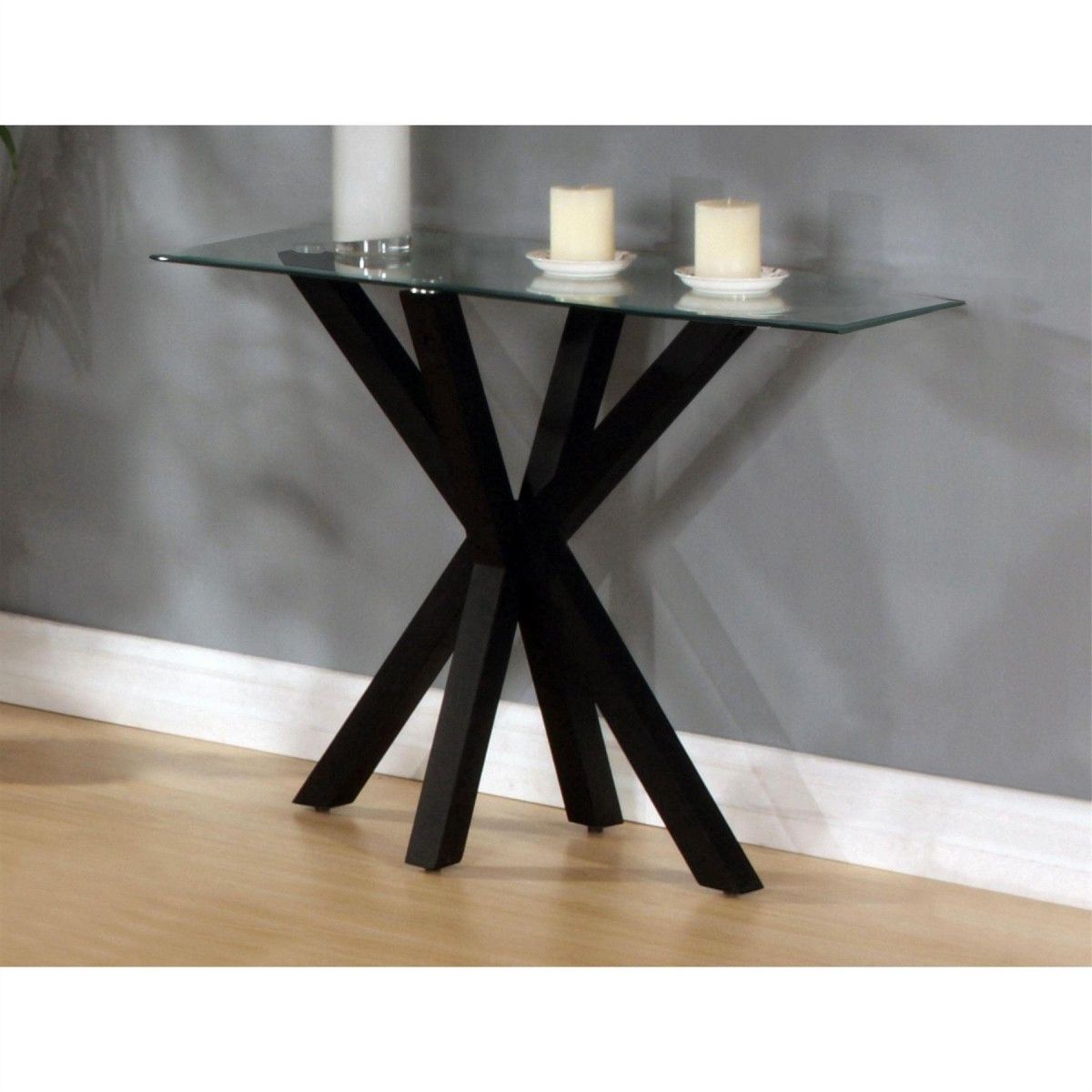 Most Current Modern Home – Primary Gloss Console Table Black – Free Within Black Round Glass Top Console Tables (View 3 of 10)