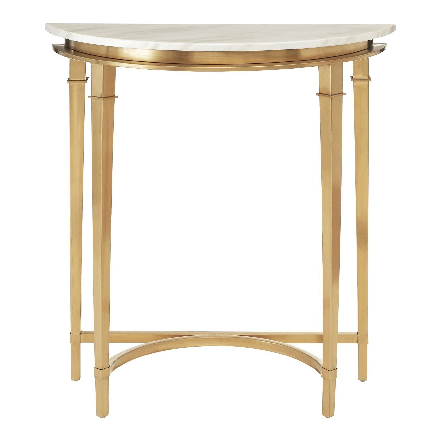 Most Current Modern Home – Vari Console Table White Marble / Gold Frame Inside White Marble Console Tables (View 2 of 10)