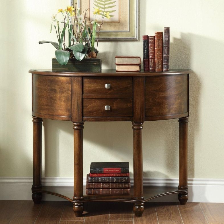 Most Popular Brown Wood Console Table – Steal A Sofa Furniture Outlet For Brown Wood And Steel Plate Console Tables (View 3 of 10)
