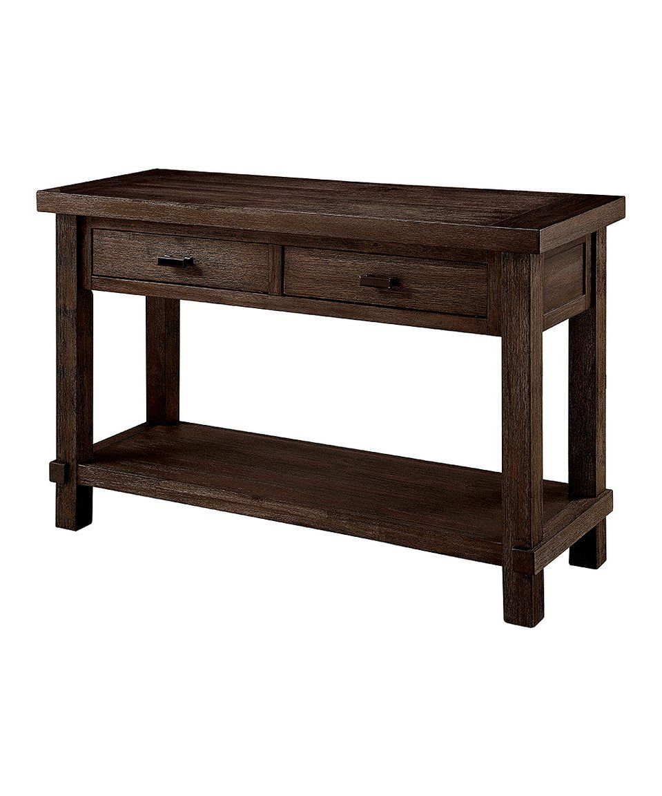 Most Popular Dark Walnut Console Tables In Take A Look At This Dark Walnut Delani Sofa Table Today (View 10 of 10)