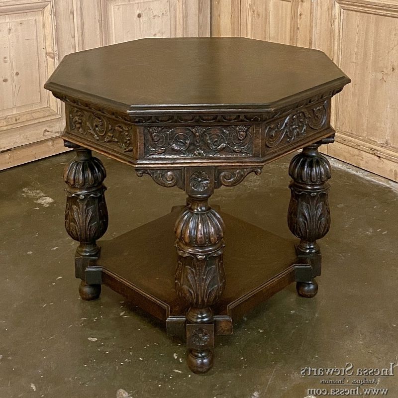 Most Recent Antique French Renaissance Octagonal End Table In Octagon Console Tables (View 2 of 10)