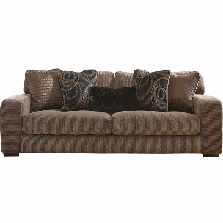 Most Recent Jackson Furniture – Serena Otter/chocolate Sofa – 2276 03 For Ecru And Otter Console Tables (View 7 of 10)
