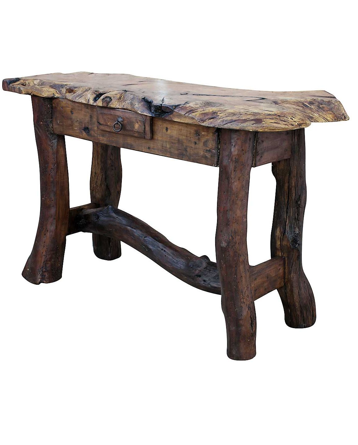 Most Recent Rustic Espresso Wood Console Tables Throughout Barron Rustic Sofa Table – Luxury Rustic Furniture (View 2 of 10)