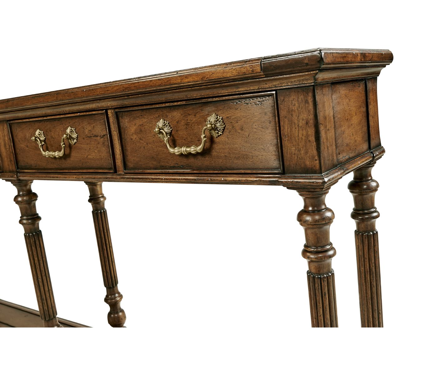 Narrow Walnut Console Antique Finish Inside Most Current Hand Finished Walnut Console Tables (View 1 of 10)