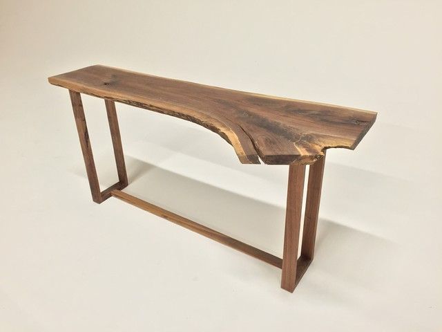 Natural And Black Console Tables In Current Beautiful Live Edge, Black Walnut Console / Sofa / Entry (View 3 of 10)