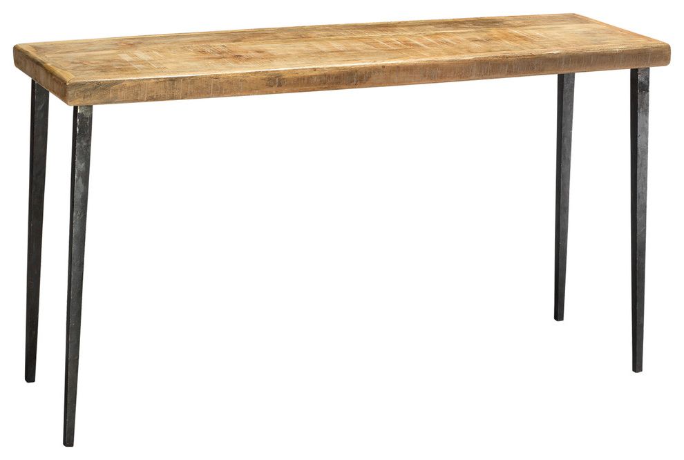 Natural Seagrass Console Tables With Regard To Preferred Farmhouse Console Table, Natural Wood – Industrial (View 4 of 10)