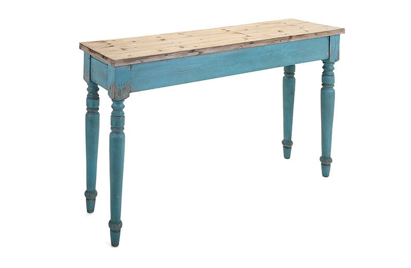 Natural Seagrass Console Tables Within Trendy Distressed Weathered Chippy Rustic Wooden Wood Console (View 5 of 10)