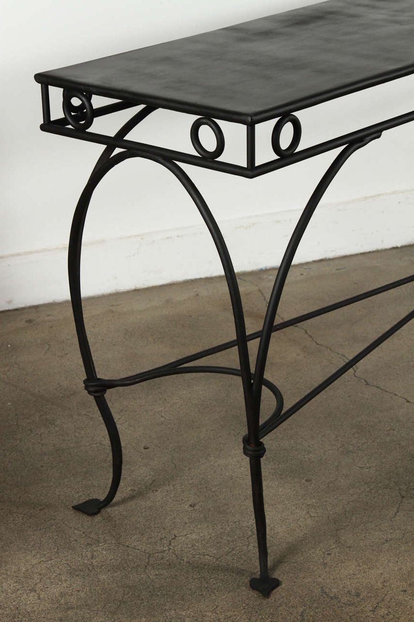 Newest Wrought Iron Console Tables Pertaining To Wrought Iron Moroccan Style Console Or Sofa Table At 1stdibs (View 5 of 10)