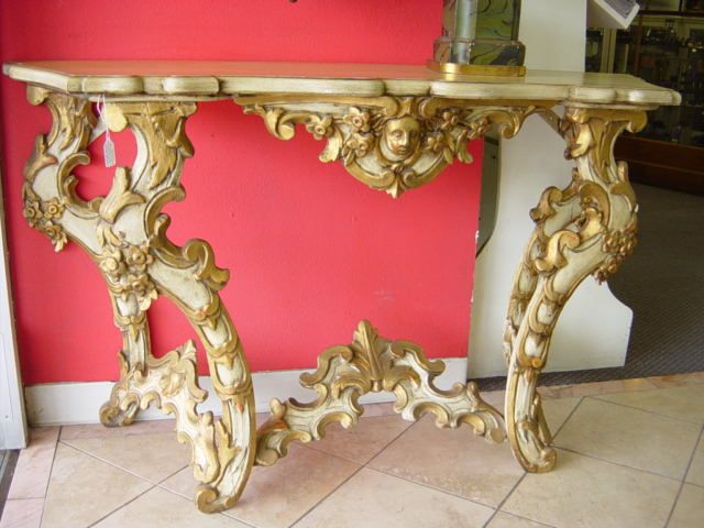 Newport Avenue Antiques: Vintage Spanish Baroque Console Table Within 2020 Cream And Gold Console Tables (View 3 of 10)