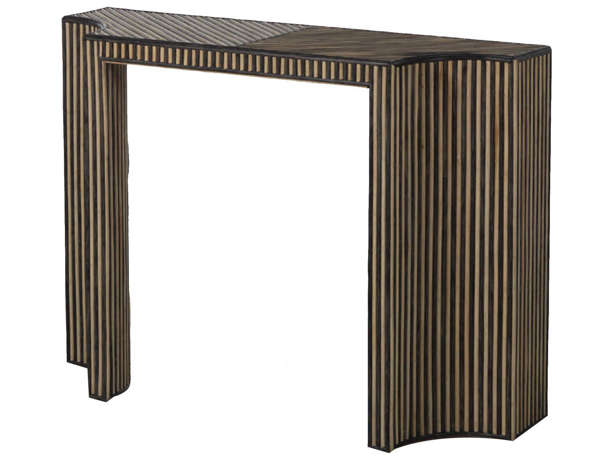 Popular Gabby Home Trent Dark Gray Rattan, Whitewashed Natural Inside Natural Woven Banana Console Tables (View 5 of 10)