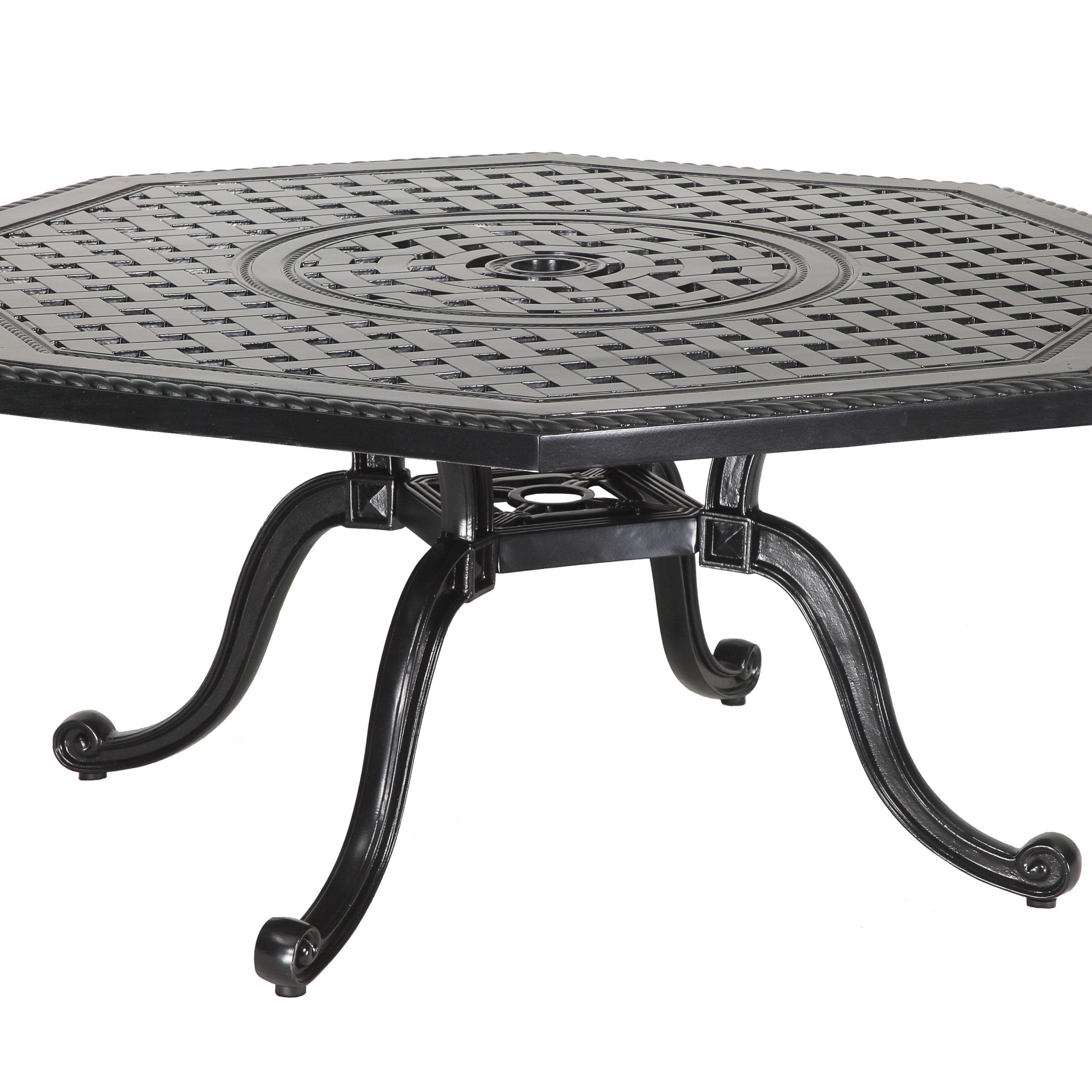 Popular Gensun Grand Terrace Cast Aluminum 45'' Wide Octagon Chat Intended For Octagon Console Tables (View 9 of 10)