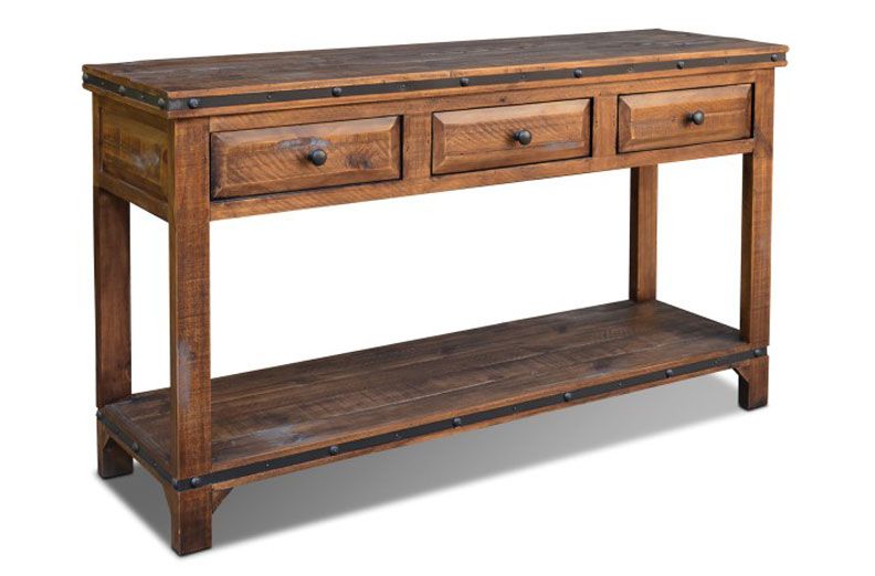 Popular Rustic Console Or Sofa Table, Pine Wood Console Or Sofa Table Pertaining To Natural Seagrass Console Tables (View 3 of 10)