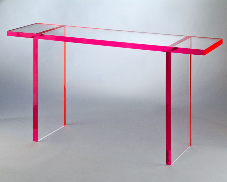 Preferred Clear Acrylic Console Tables Throughout Acrylic Console Tables – Muniz – The Fine Line Of Acrylic (View 5 of 10)