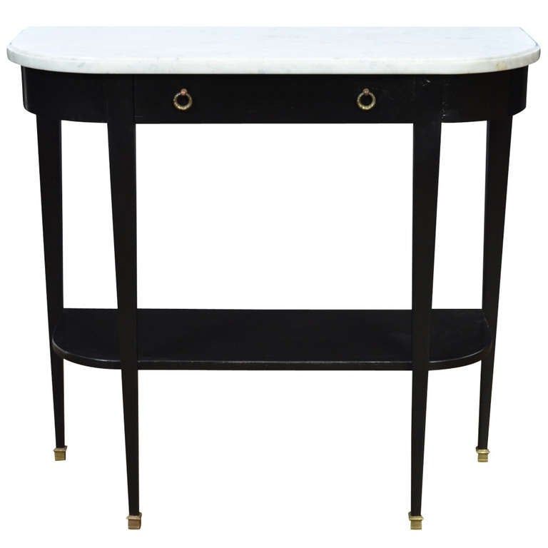 Preferred French Neoclassical Marble Top Console Table At 1stdibs Within Smoke Gray Wood Square Console Tables (View 5 of 10)