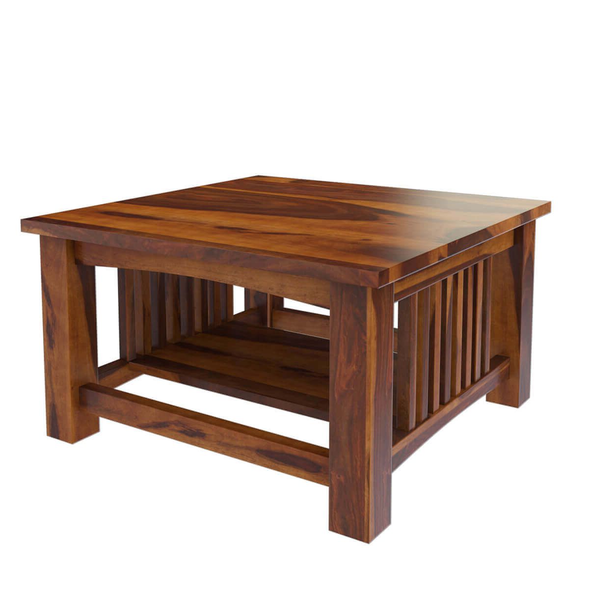 Preferred Rustic Espresso Wood Console Tables For Jeddito Mission Rustic Solid Wood Square Coffee Table (View 3 of 10)