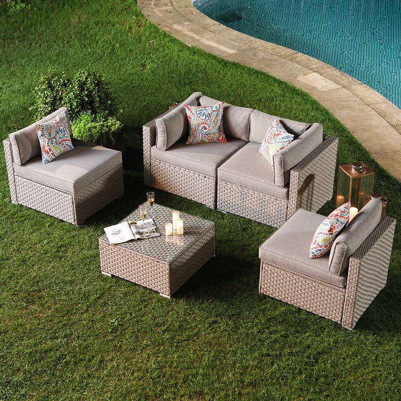 Preferred Wrought Studio 5 Piece Outdoor Furniture Set Warm Grey Throughout 5 Piece Console Tables (View 6 of 10)