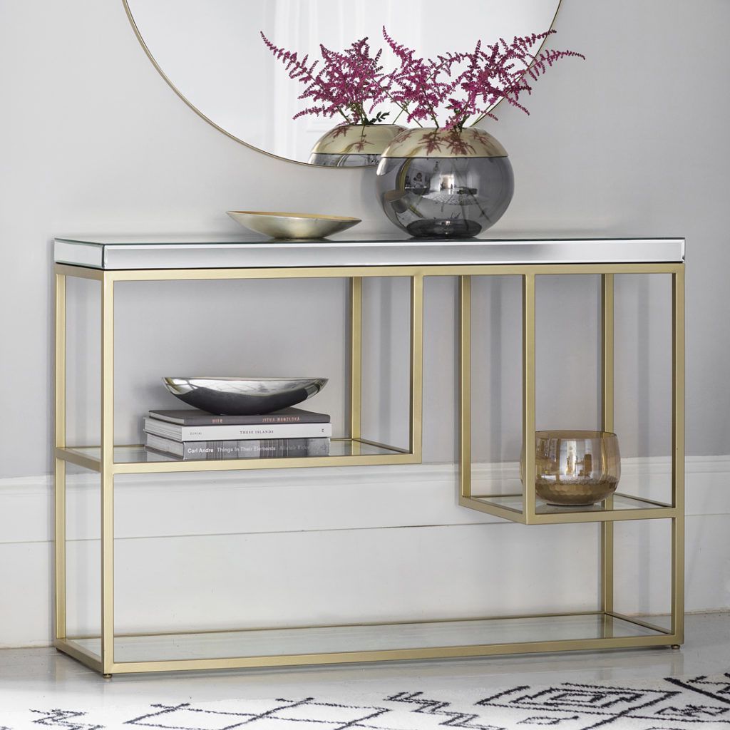 Primrose & Plum In In Current Metallic Gold Modern Console Tables (View 1 of 10)