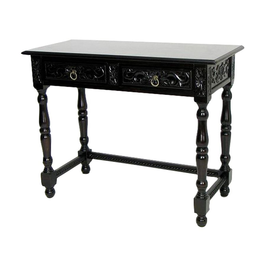 Recent Dark Brown Console Tables With Regard To Shop Wayborn Furniture Dark Brown Wood Vintage Sofa Table (View 9 of 10)