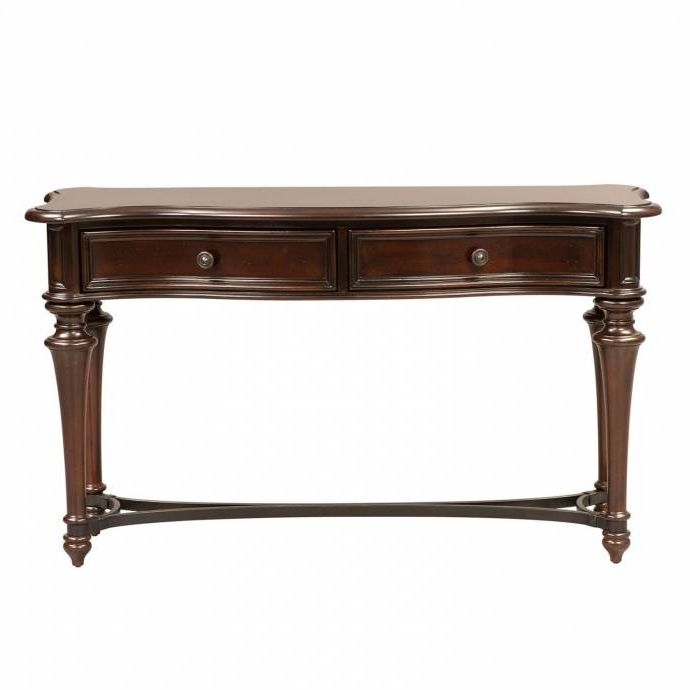 Recent Natural And Black Console Tables For Brown Wood Console Table Kingston Plantation (720 Ot (View 7 of 10)