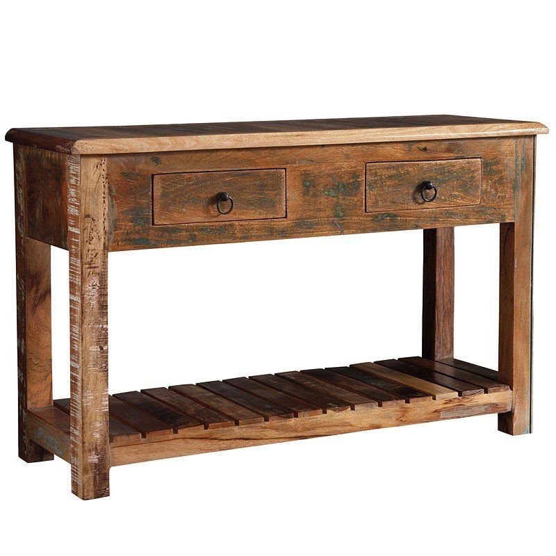 Reclaimed Wood Console Tables Throughout Most Current Reclaimed Wood Rustic Console Table Coaster Furniture (View 8 of 10)