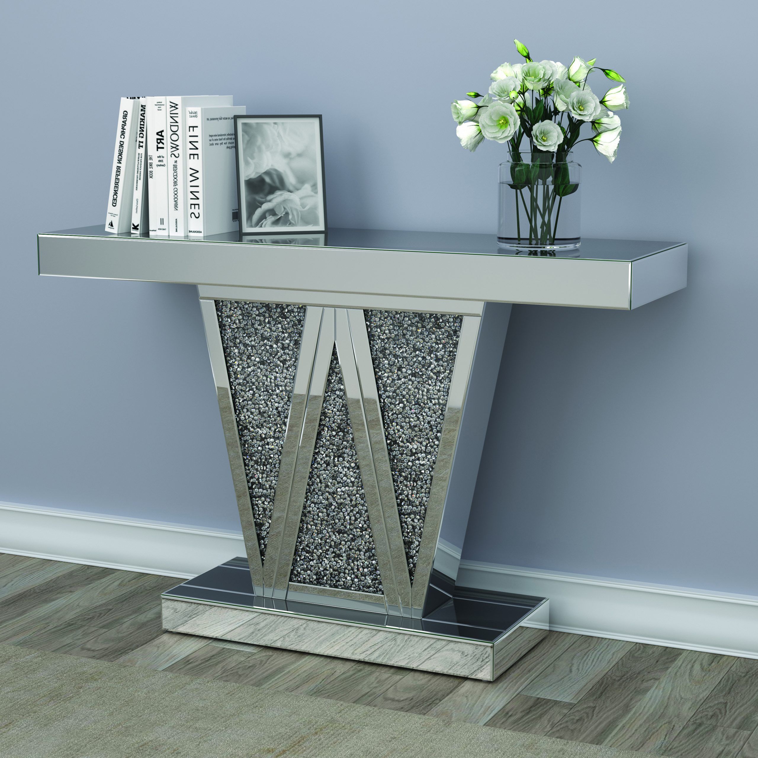 Rectangular Console Table Silver – Coaster Fine Furniture In Best And Newest Bronze Metal Rectangular Console Tables (View 2 of 10)