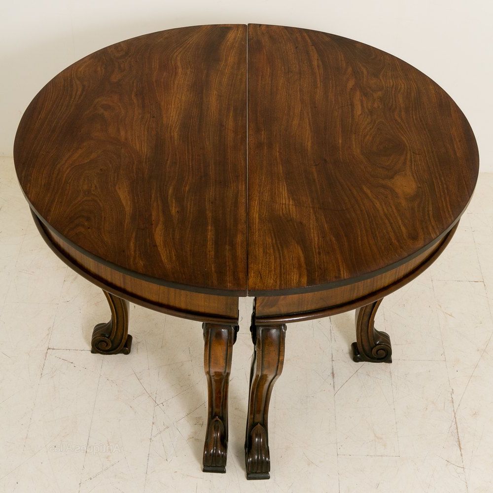 Round Console Tables Throughout Newest Pair Of Georgian Mahogany Half Round Console Table (View 3 of 10)