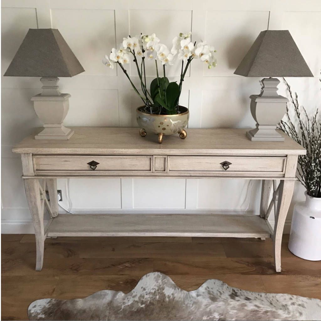 Sacramento Weathered Solid Wood Console Hall Table Intended For Most Current Square Weathered White Wood Console Tables (View 8 of 10)