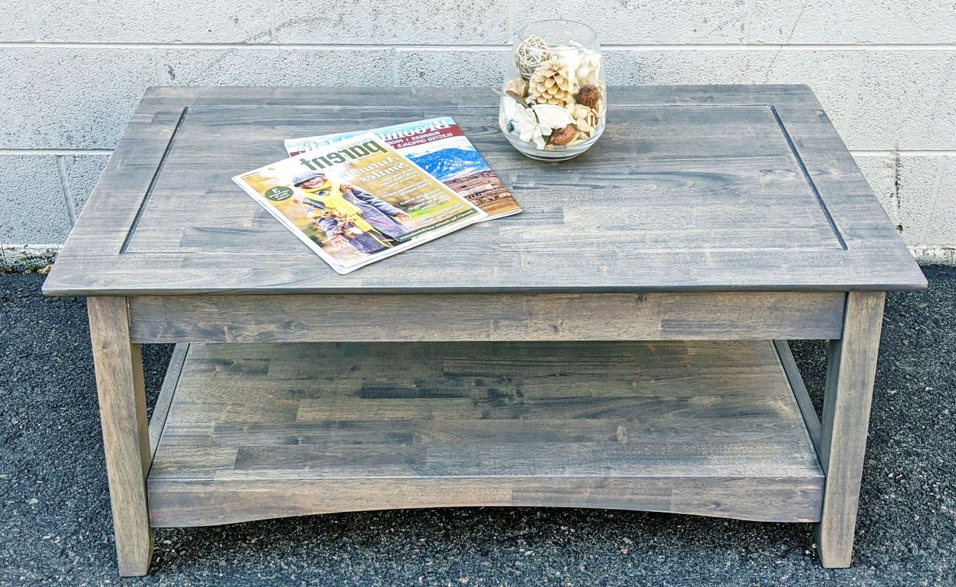 Smoke Gray Wood Square Console Tables In 2020 Ash Gray Coffee Table (View 6 of 10)