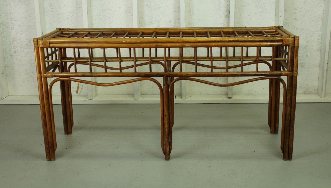 / Sold / Rattan Console Table 040d Regarding Well Known Wicker Console Tables (View 5 of 10)
