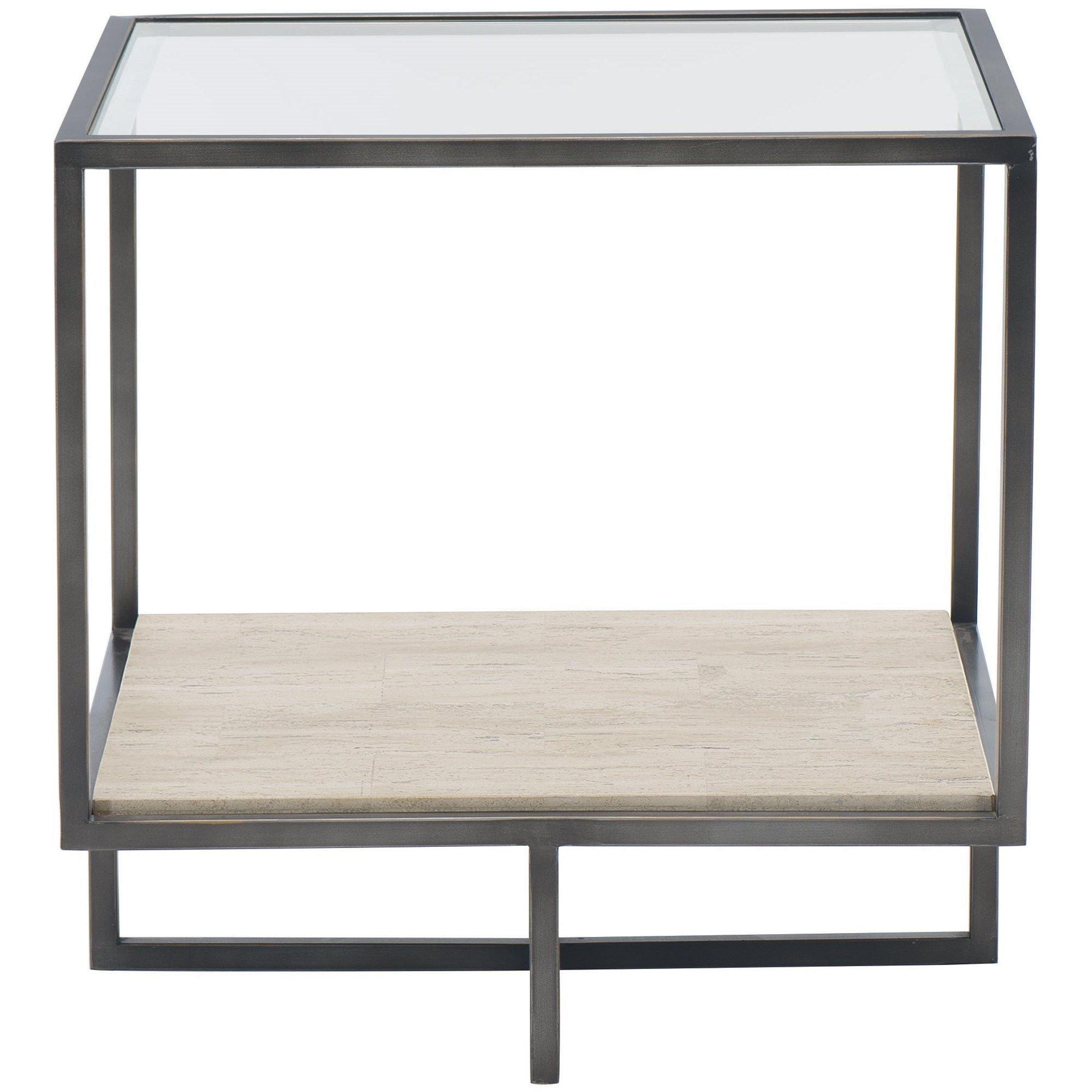 Square Console Tables Regarding Most Popular Bernhardt Harlow 514 121 Contemporary Metal Square End (View 10 of 10)