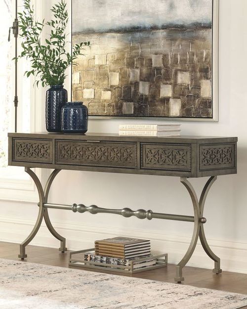 Square Matte Black Console Tables With Newest Quinnland Antique Black Console Sofa Table (View 1 of 10)