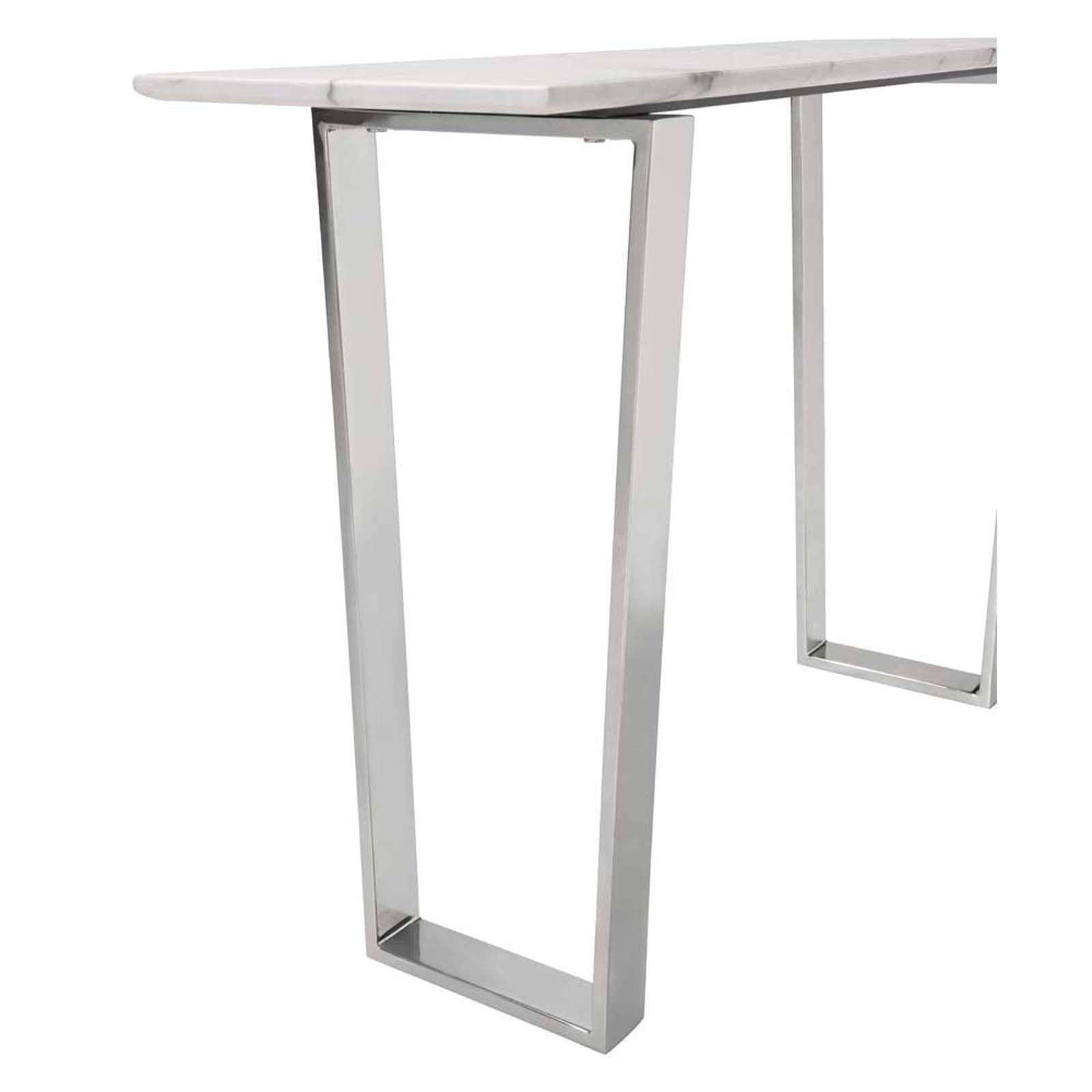 Stainless Steel Console Tables Pertaining To Recent Atlas Console Table Stone & Brushed Stainless Steel (View 2 of 10)