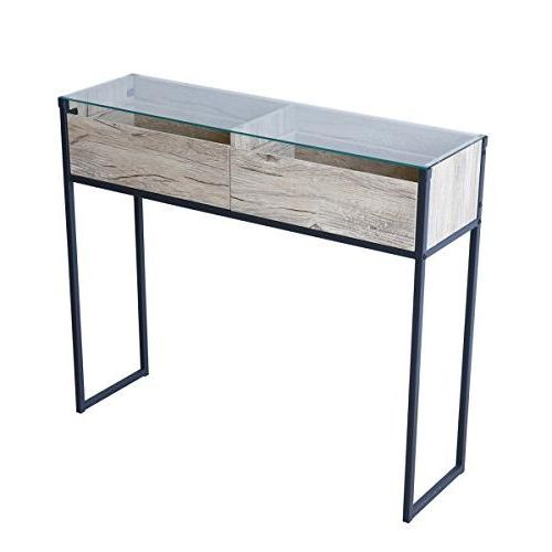 Tilly Lin Clear Glass Top Accent Sofa Table For Popular Clear Glass Top Console Tables (View 9 of 10)