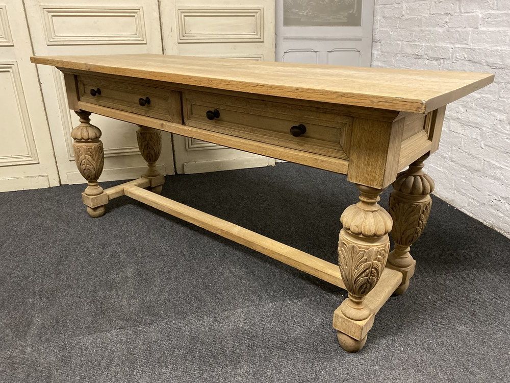 Vintage Gray Oak Console Tables Within Well Known Long Bleached Oak Console Table – Antiques Atlas (View 5 of 10)