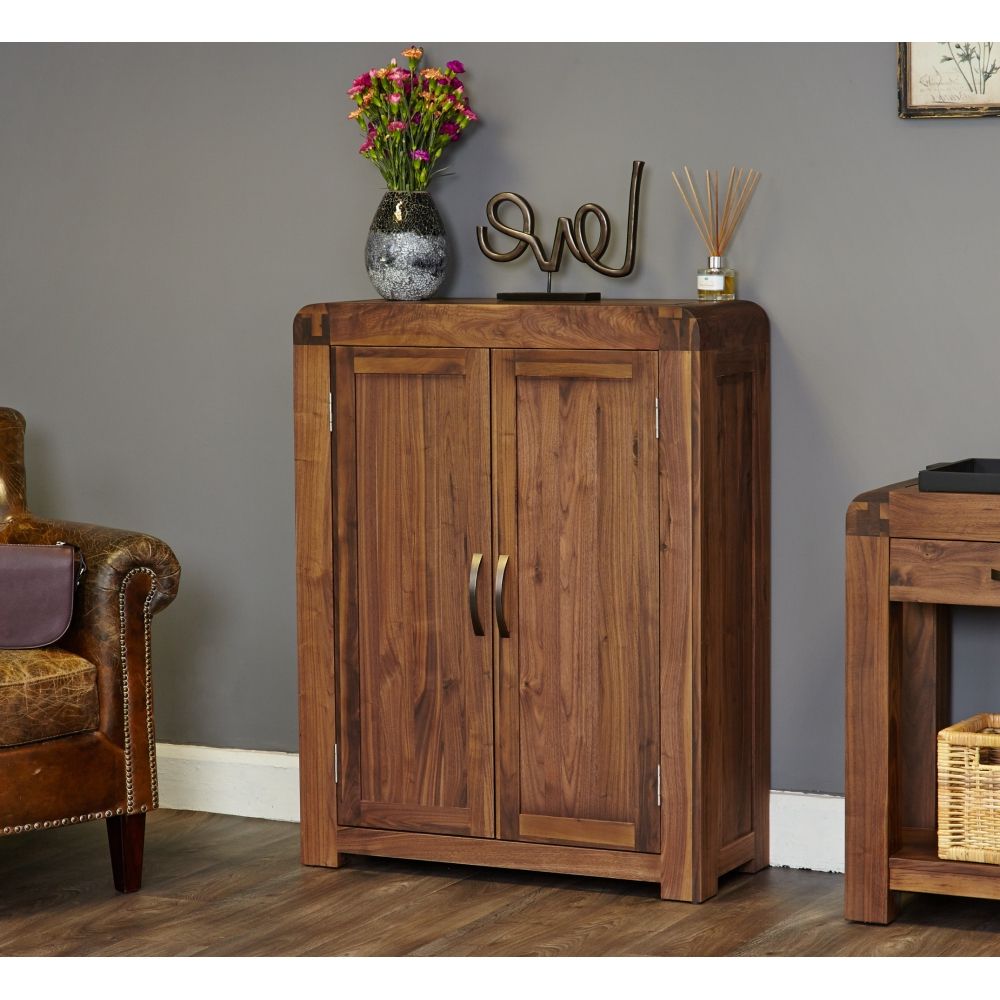 Walnut Wood Storage Trunk Console Tables Within Well Liked Inca Solid Walnut Dark Wood Furniture Shoe Storage Cabinet (View 1 of 10)