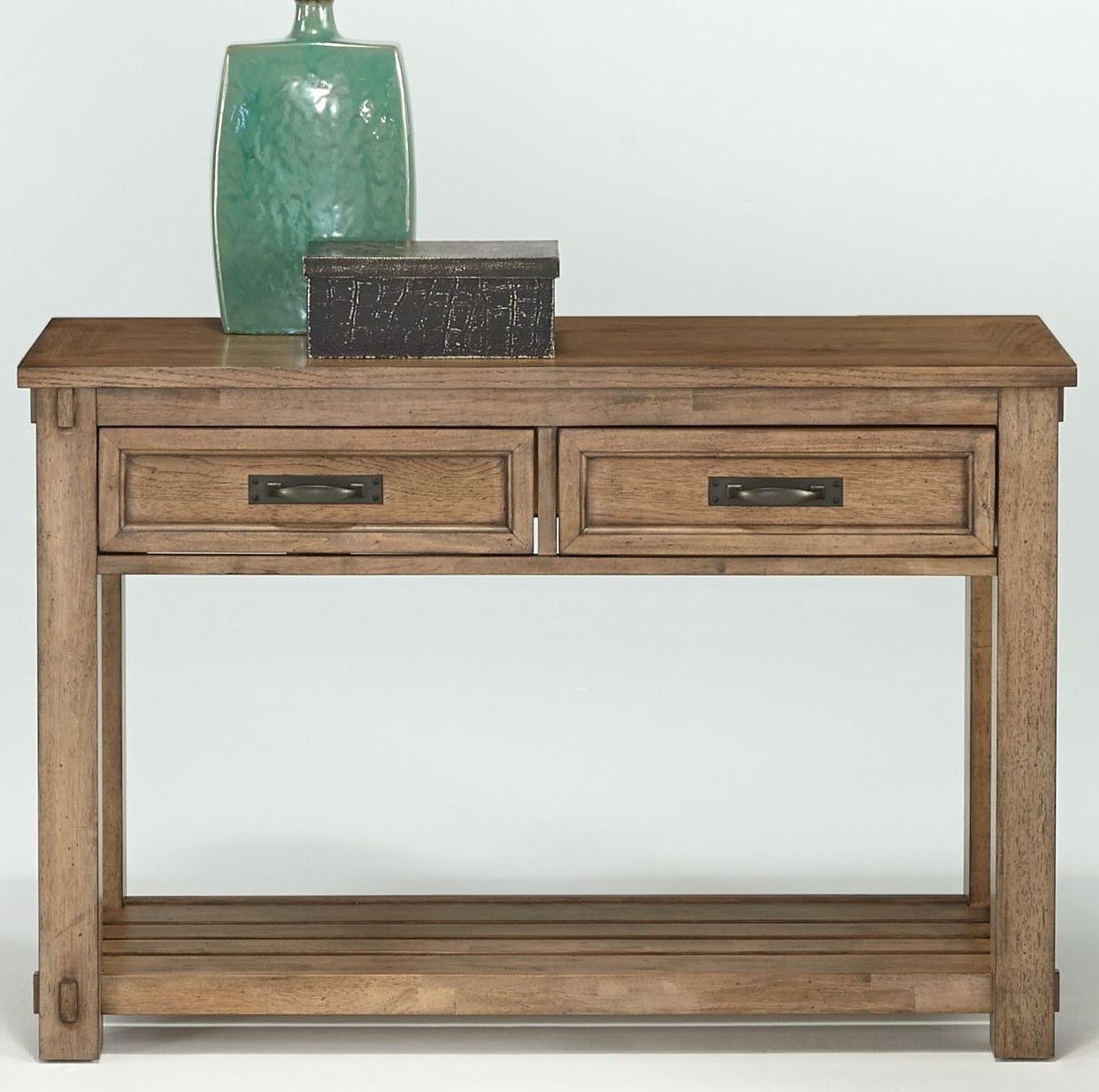 Warm Pecan Console Tables For Current Boulder Creek Antique Pecan Sofa/console Table From (View 7 of 10)