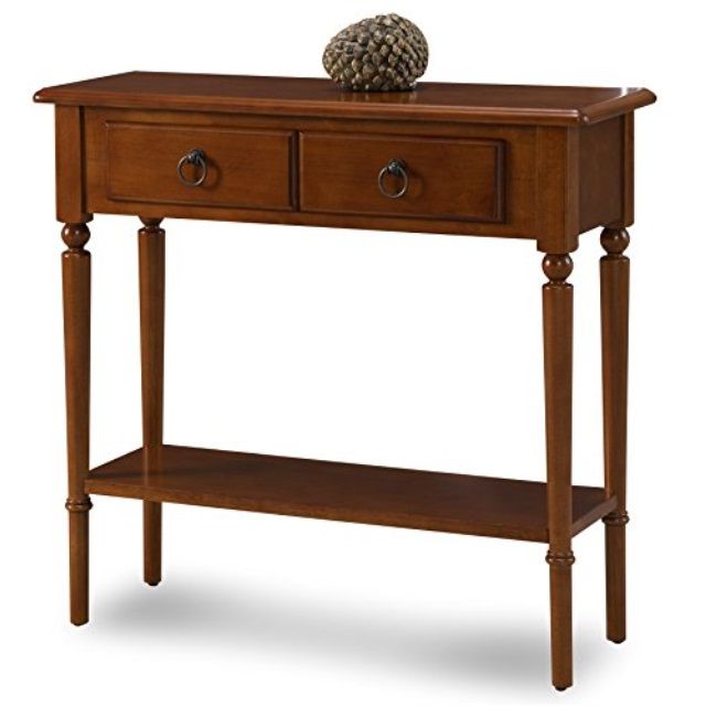Warm Pecan Console Tables Throughout Popular Leick Home Pecan Coastal Narrow Hall Stand/sofa Table With (View 2 of 10)