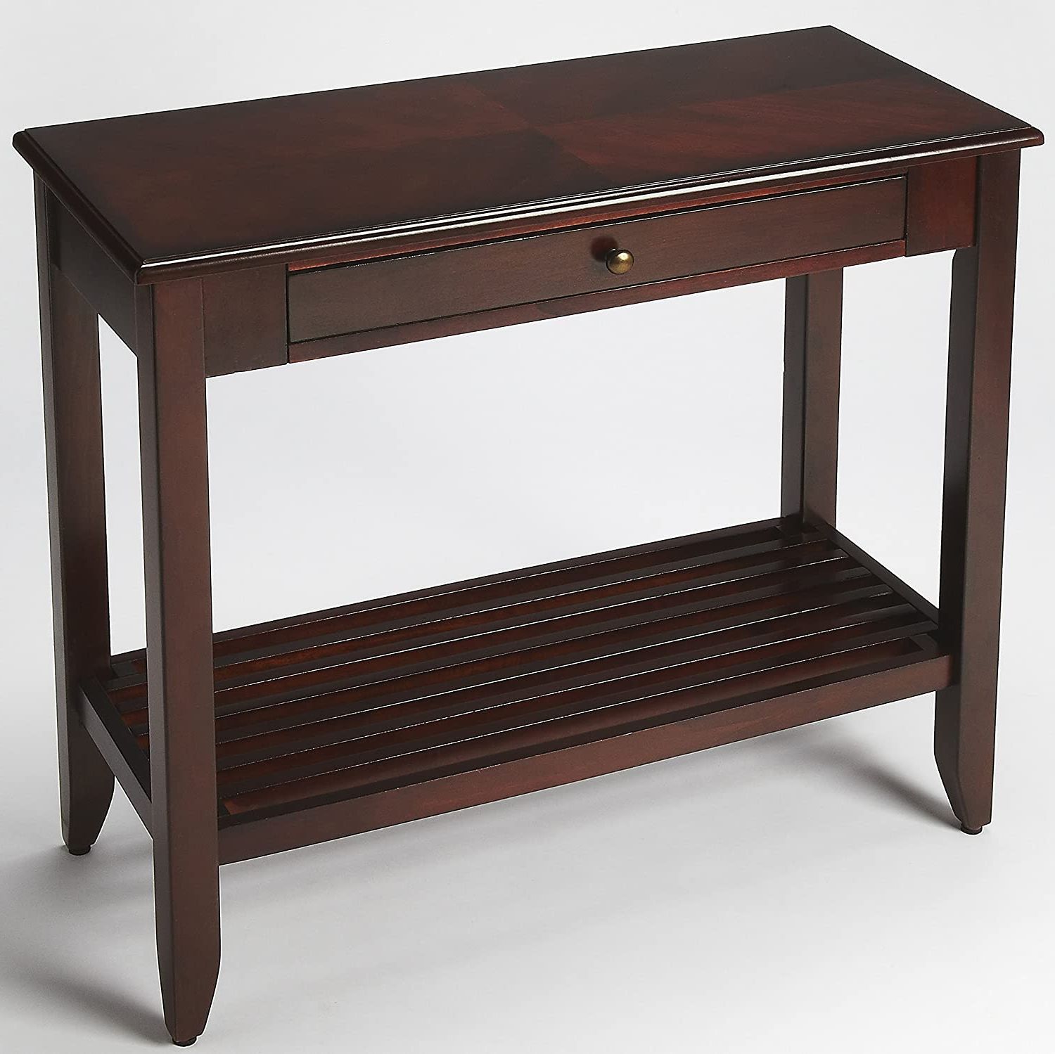 Well Known Amazon: Butler Console Table In Plantation Cherry In Heartwood Cherry Wood Console Tables (View 2 of 10)