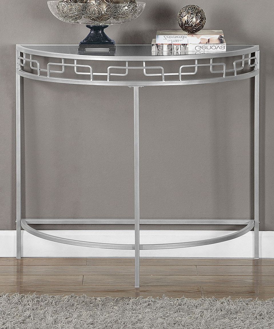 Well Known Another Great Find On #zulily! Silver Metal Hall Console With Metallic Silver Console Tables (View 7 of 10)