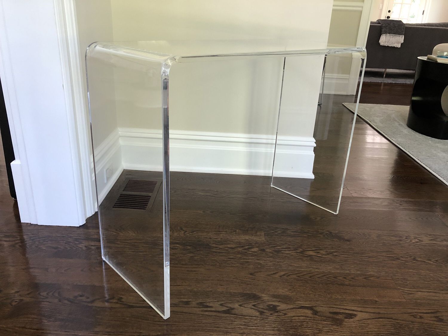 Well Known Clear Acrylic Console Tables With Cb2 Peekaboo 38" Acrylic Console Table • The Local Vault (View 2 of 10)