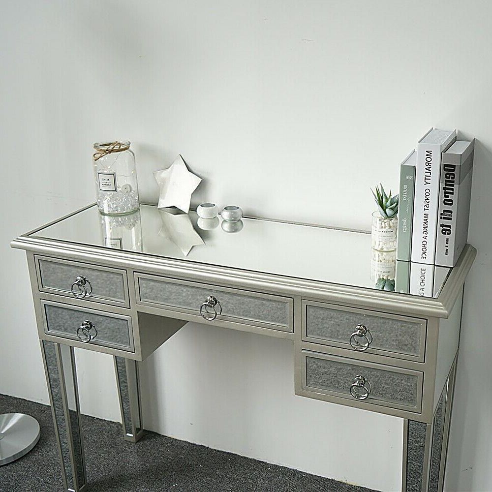 Well Known Modern Mirrored Desk Home Console Table Bedroom Vanity Inside Mirrored Modern Console Tables (View 6 of 10)