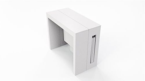 Well Known White Grained Wood Hexagonal Console Tables Intended For Amazon: Casabianca Furniture Erika White Wood Grain (View 1 of 10)