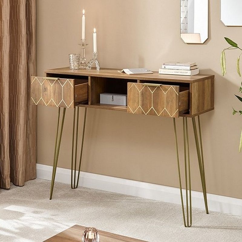 Well Liked 2 Drawer Console Tables Intended For Orleans 2 Drawer Console Table Mango – Buy Online At Qd Stores (View 5 of 10)