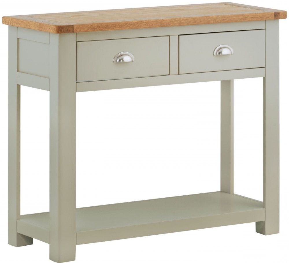 Well Liked 2 Drawer Oval Console Tables Within Buy Portland Stone Painted 2 Drawer Console Table At Uk's (View 7 of 10)