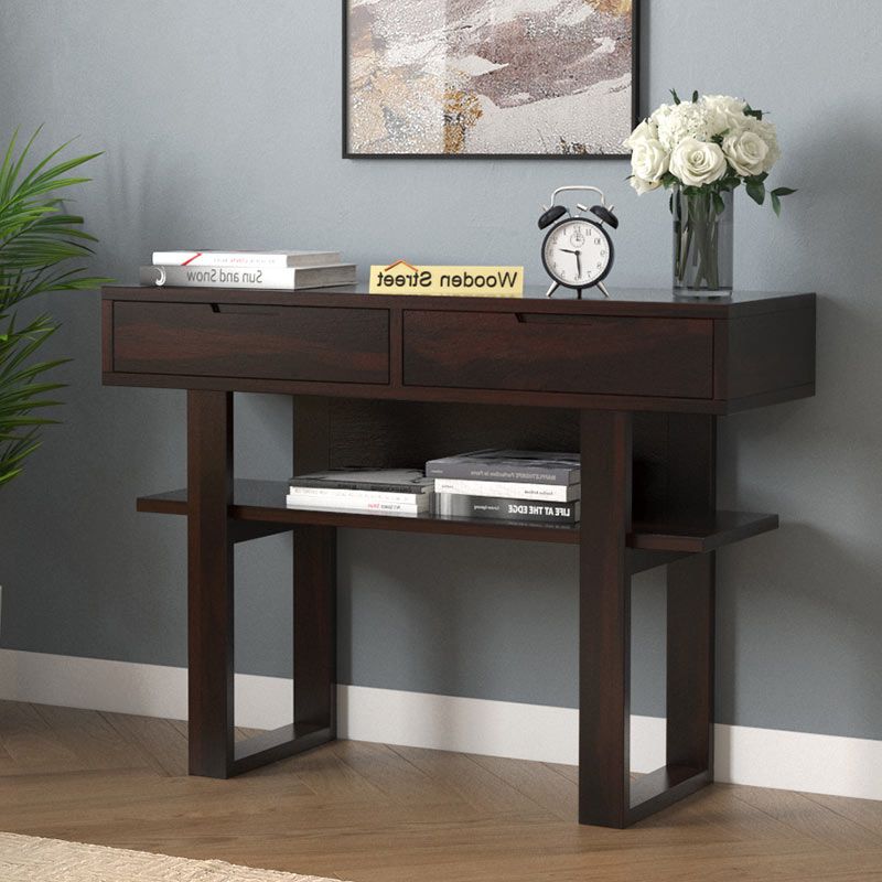 Well Liked Buy Boris Console Table (walnut Finish) Online In India Intended For Hand Finished Walnut Console Tables (View 2 of 10)